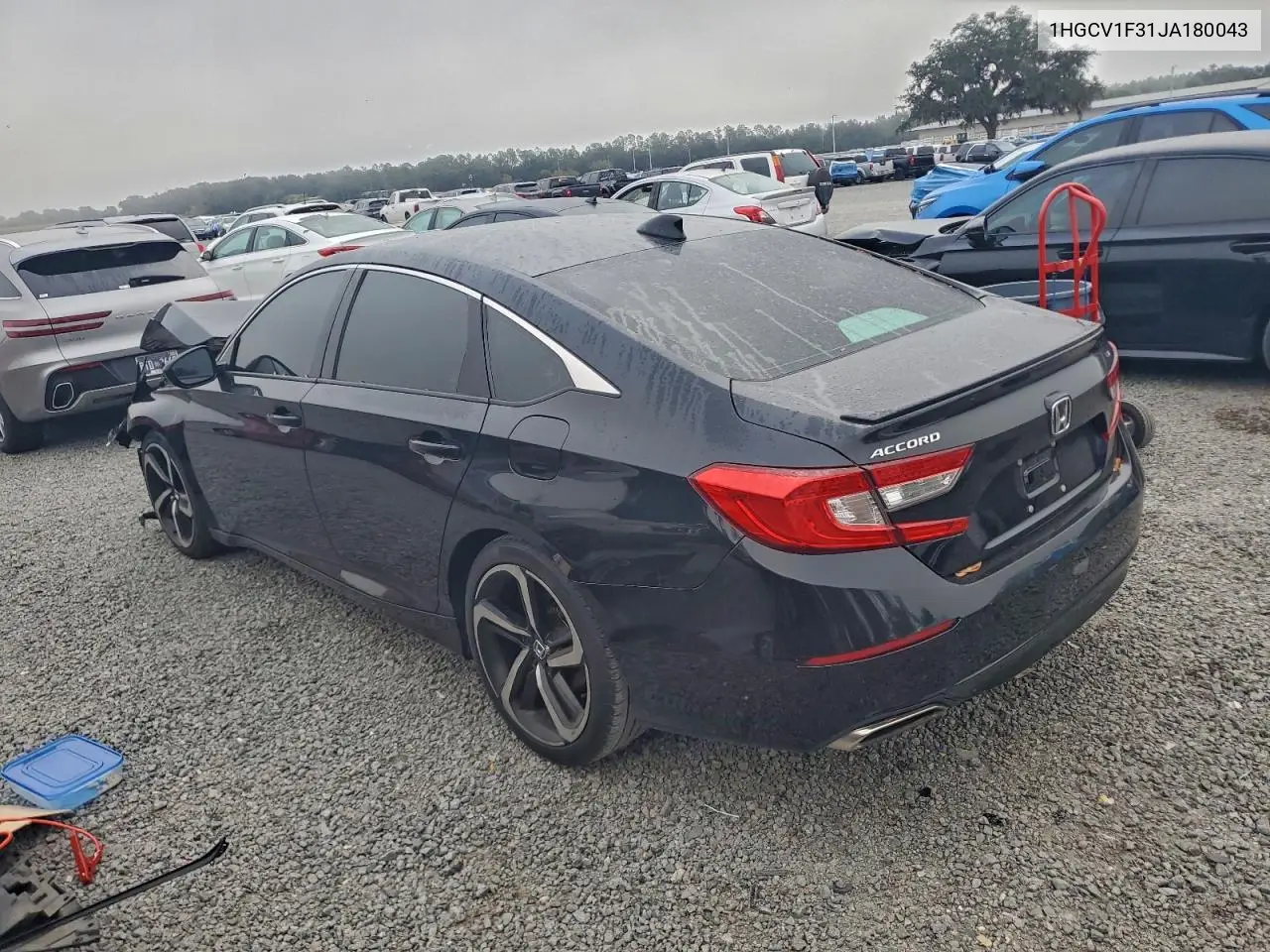 1HGCV1F31JA180043 2018 Honda Accord Sport