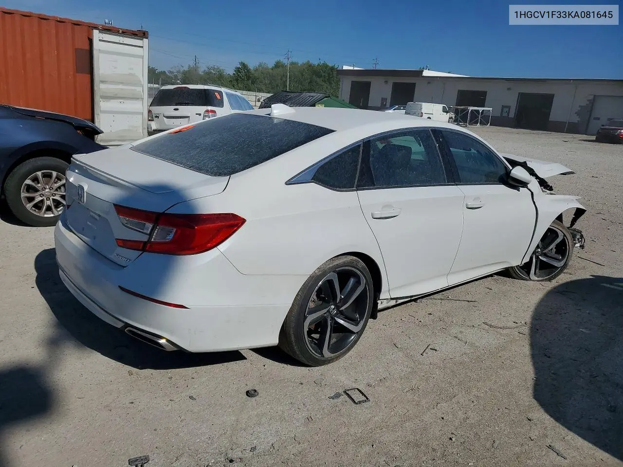 1HGCV1F33KA081645 2019 Honda Accord Sport