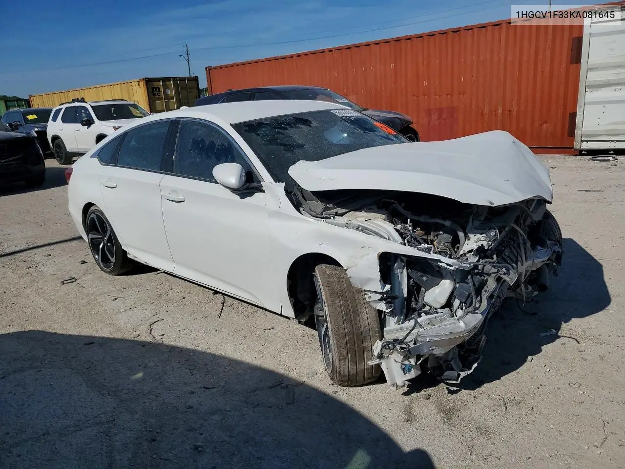 1HGCV1F33KA081645 2019 Honda Accord Sport