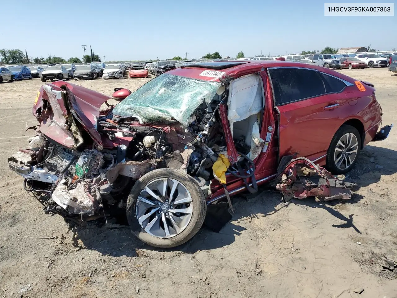 1HGCV3F95KA007868 2019 Honda Accord Touring Hybrid