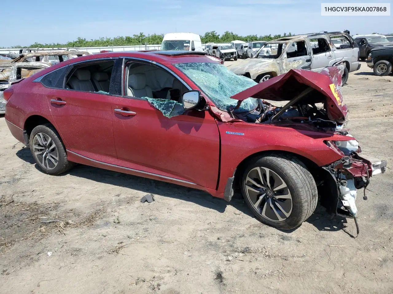 1HGCV3F95KA007868 2019 Honda Accord Touring Hybrid