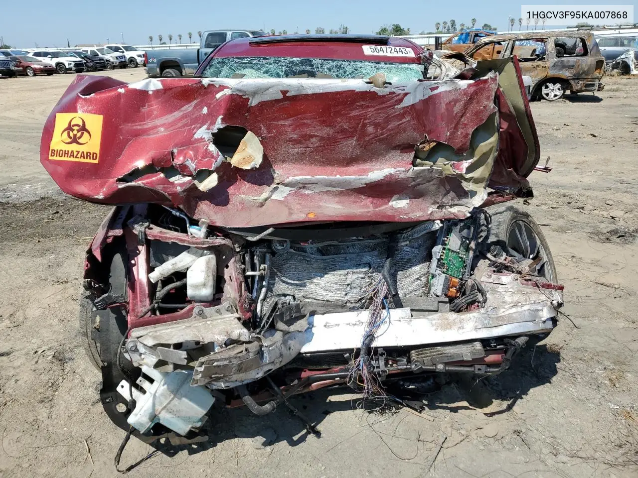 1HGCV3F95KA007868 2019 Honda Accord Touring Hybrid