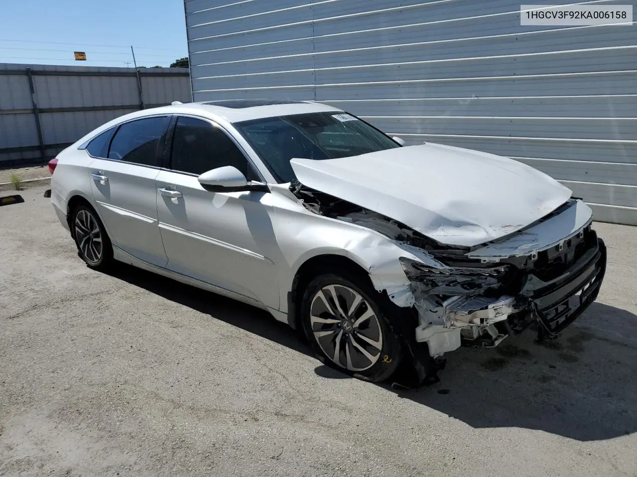 1HGCV3F92KA006158 2019 Honda Accord Touring Hybrid