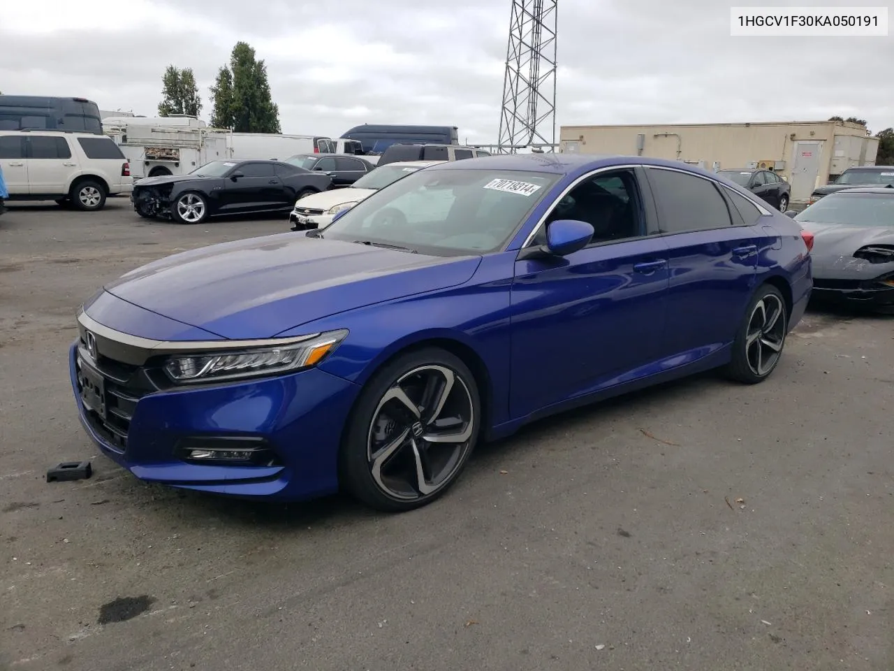 2019 Honda Accord Sport VIN: 1HGCV1F30KA050191 Lot: 70719314