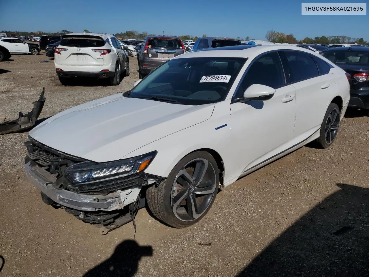 2019 Honda Accord Hybrid Exl VIN: 1HGCV3F58KA021695 Lot: 72204814