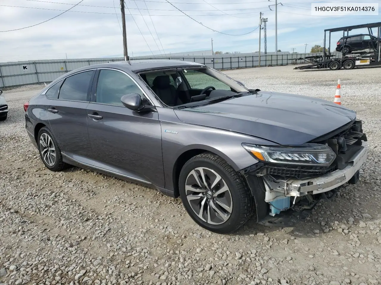 1HGCV3F51KA014376 2019 Honda Accord Hybrid Exl