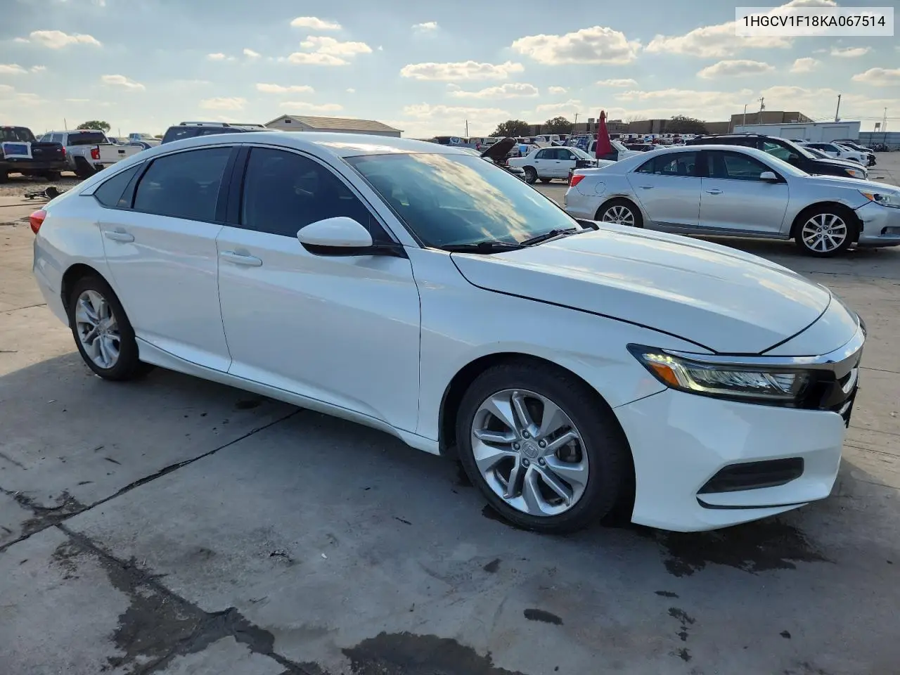 1HGCV1F18KA067514 2019 Honda Accord Lx