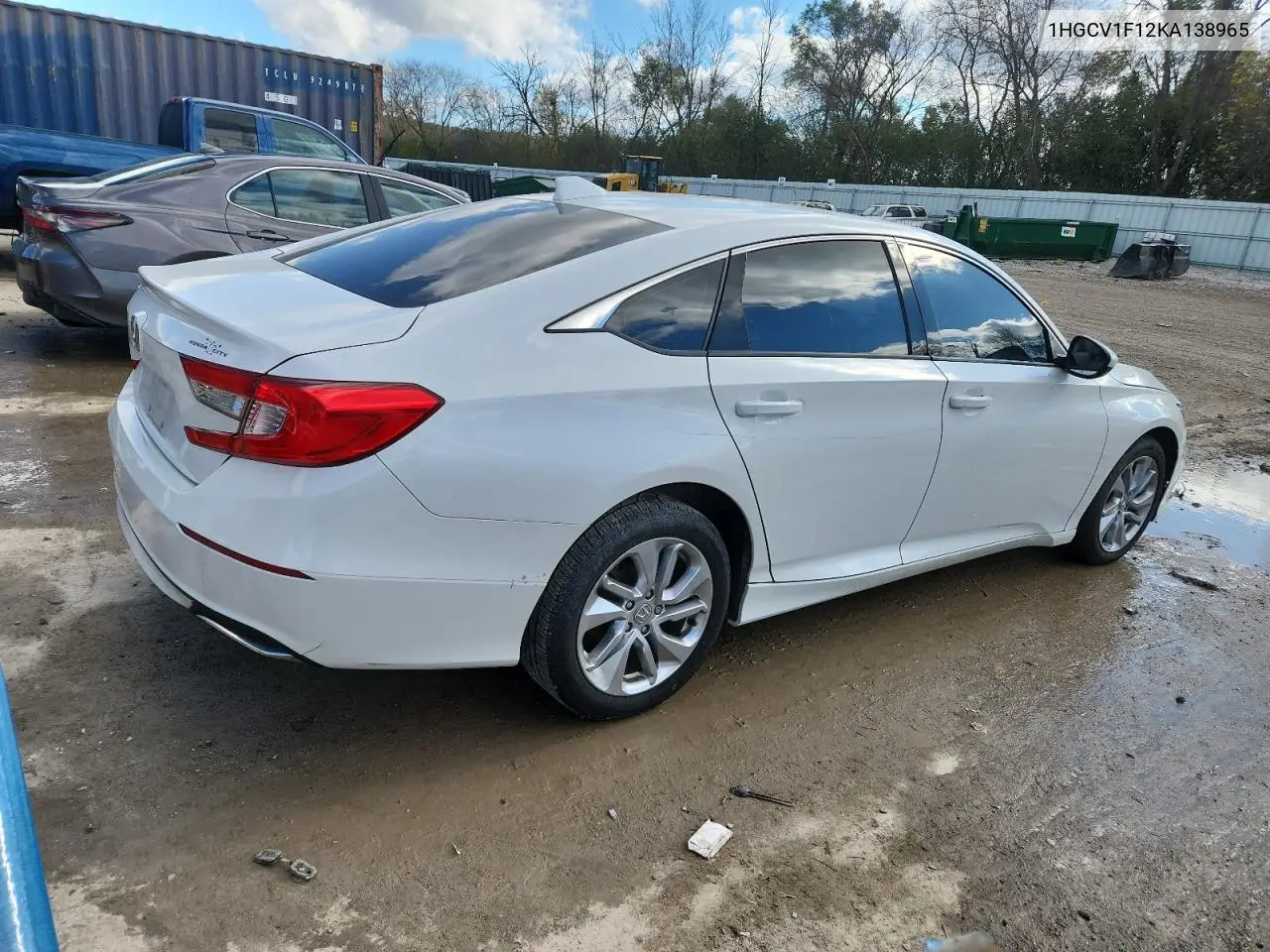 1HGCV1F12KA138965 2019 Honda Accord Lx