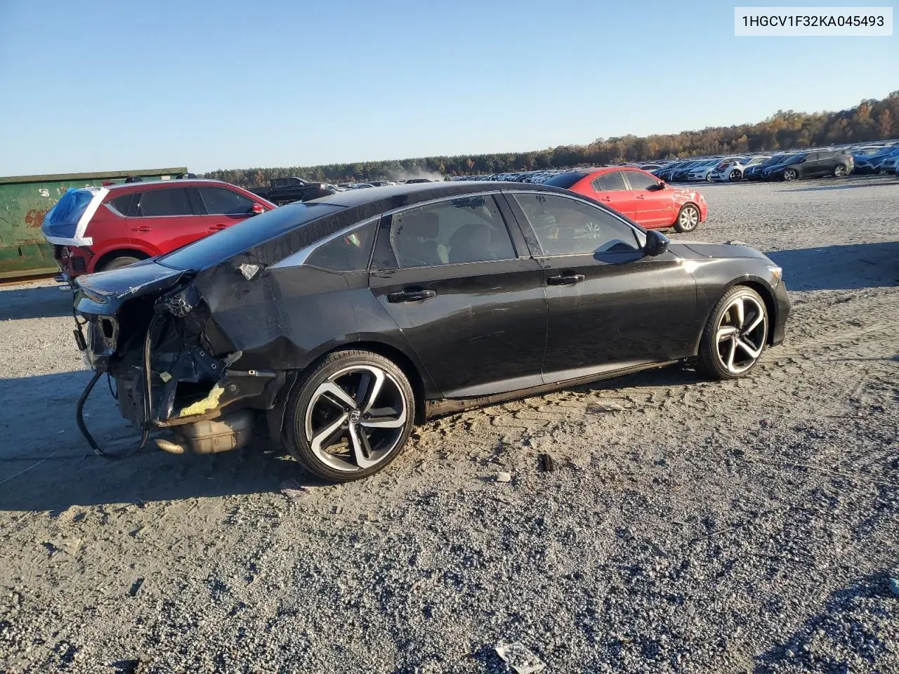 1HGCV1F32KA045493 2019 Honda Accord Sport