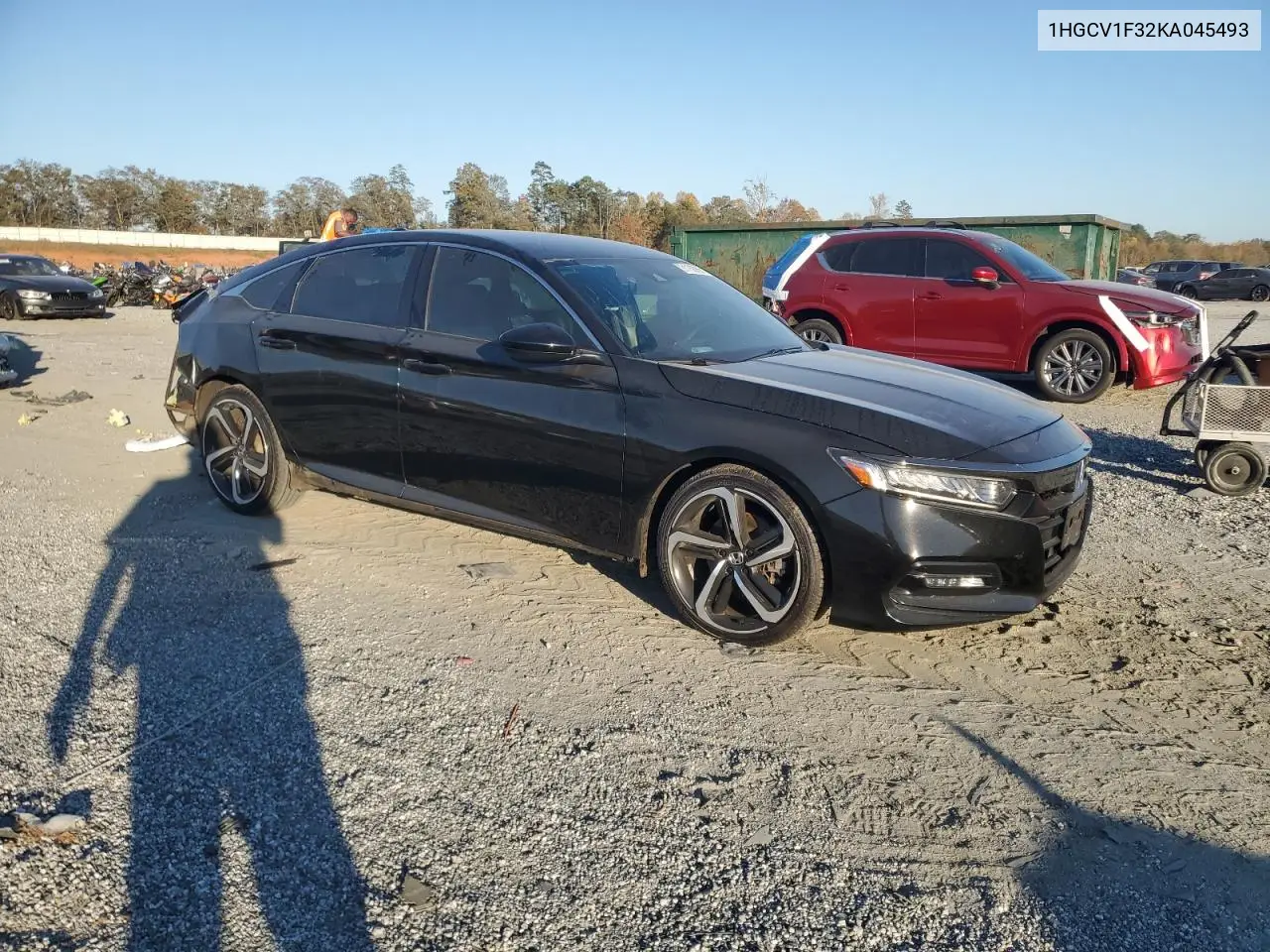 1HGCV1F32KA045493 2019 Honda Accord Sport