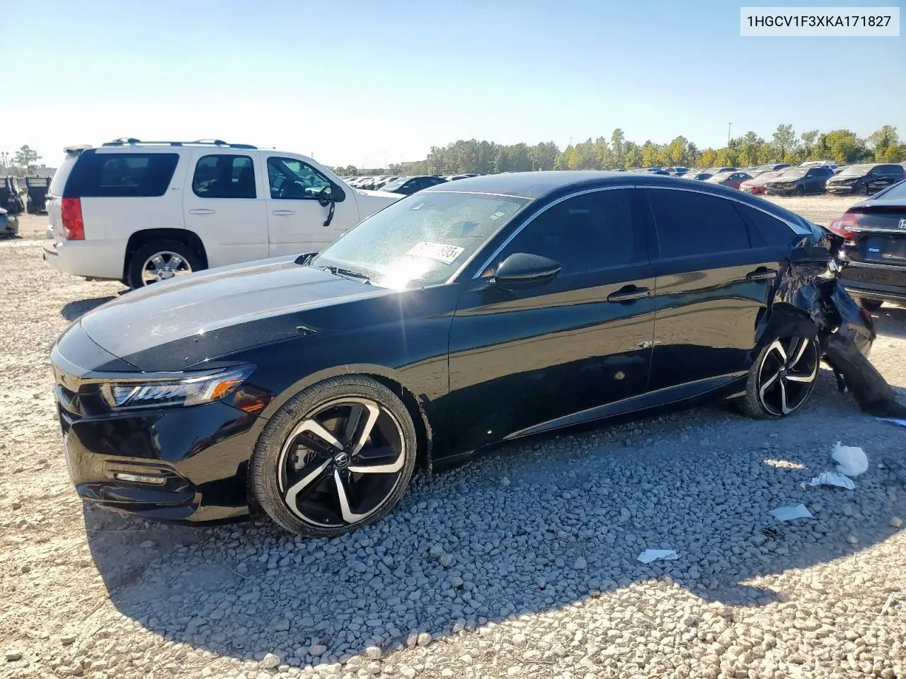 1HGCV1F3XKA171827 2019 Honda Accord Sport