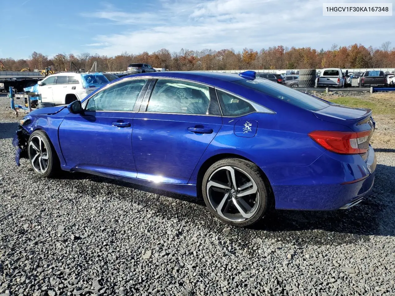 1HGCV1F30KA167348 2019 Honda Accord Sport