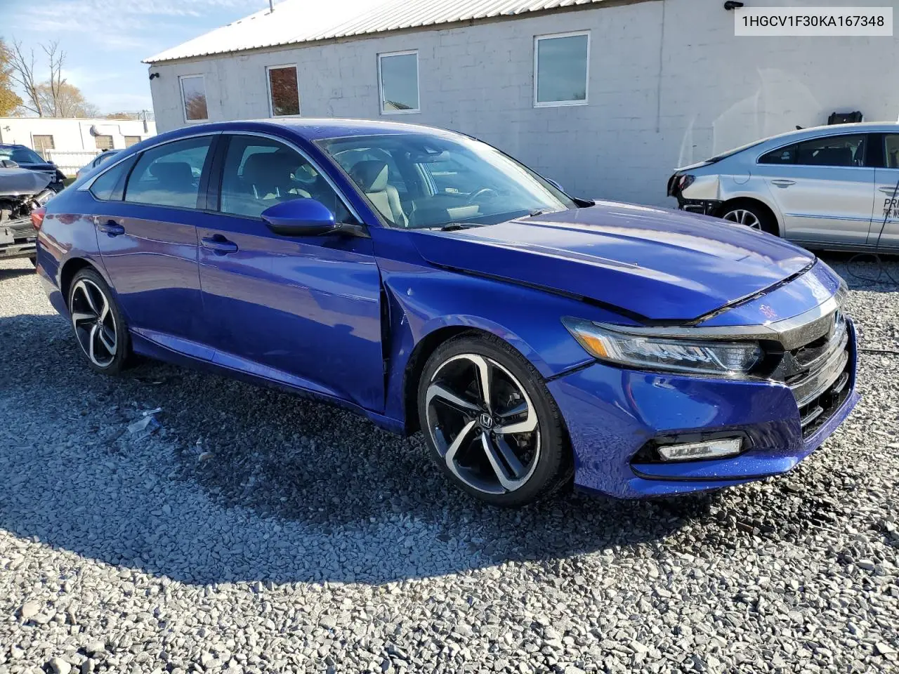 1HGCV1F30KA167348 2019 Honda Accord Sport