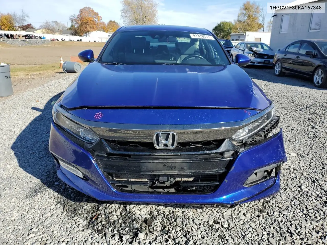 1HGCV1F30KA167348 2019 Honda Accord Sport