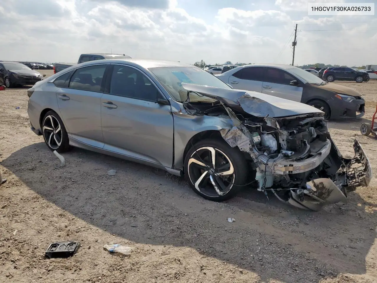 1HGCV1F30KA026733 2019 Honda Accord Sport