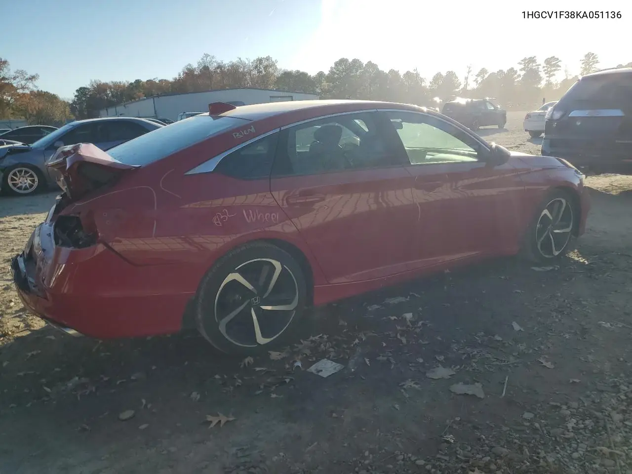 1HGCV1F38KA051136 2019 Honda Accord Sport
