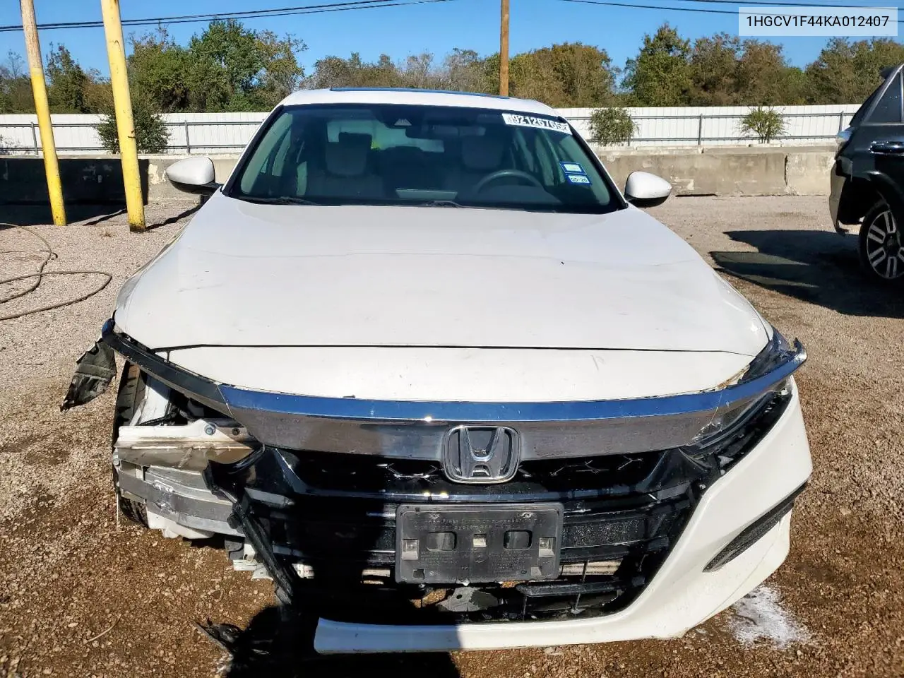 1HGCV1F44KA012407 2019 Honda Accord Ex