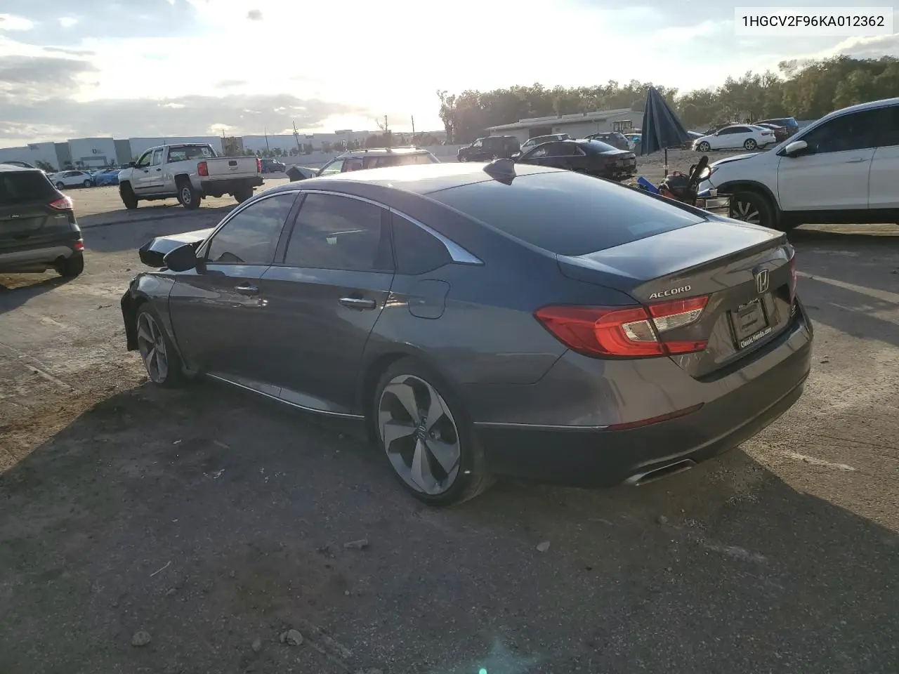 1HGCV2F96KA012362 2019 Honda Accord Touring