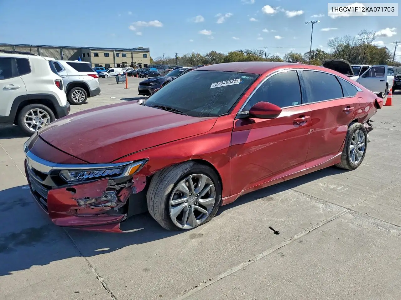 1HGCV1F12KA071705 2019 Honda Accord Lx