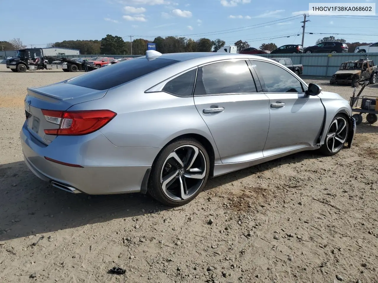 1HGCV1F38KA068602 2019 Honda Accord Sport