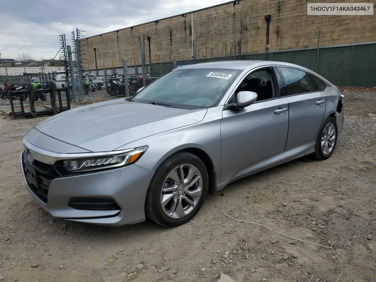 1HGCV1F14KA043467 2019 Honda Accord Lx