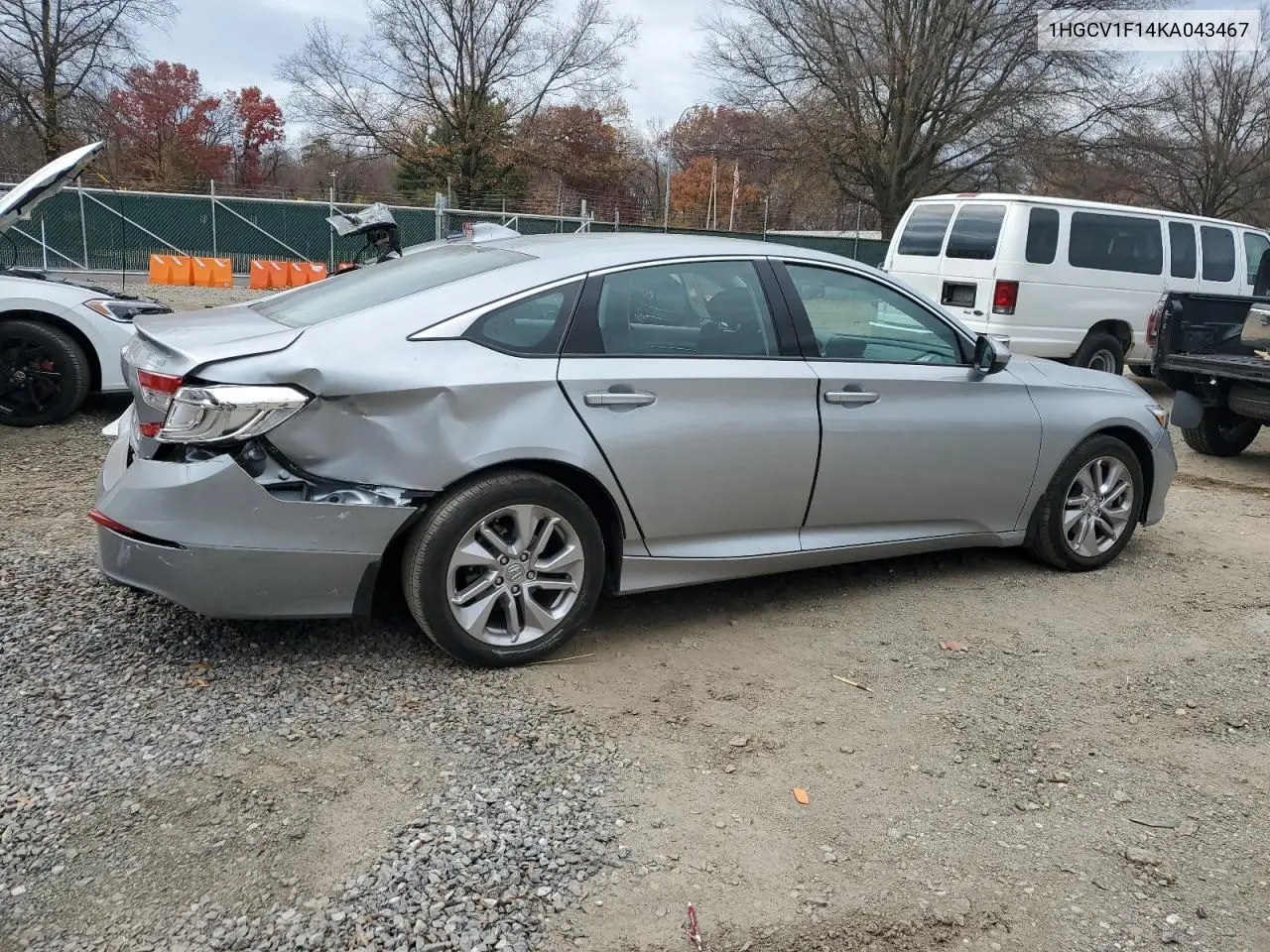 1HGCV1F14KA043467 2019 Honda Accord Lx