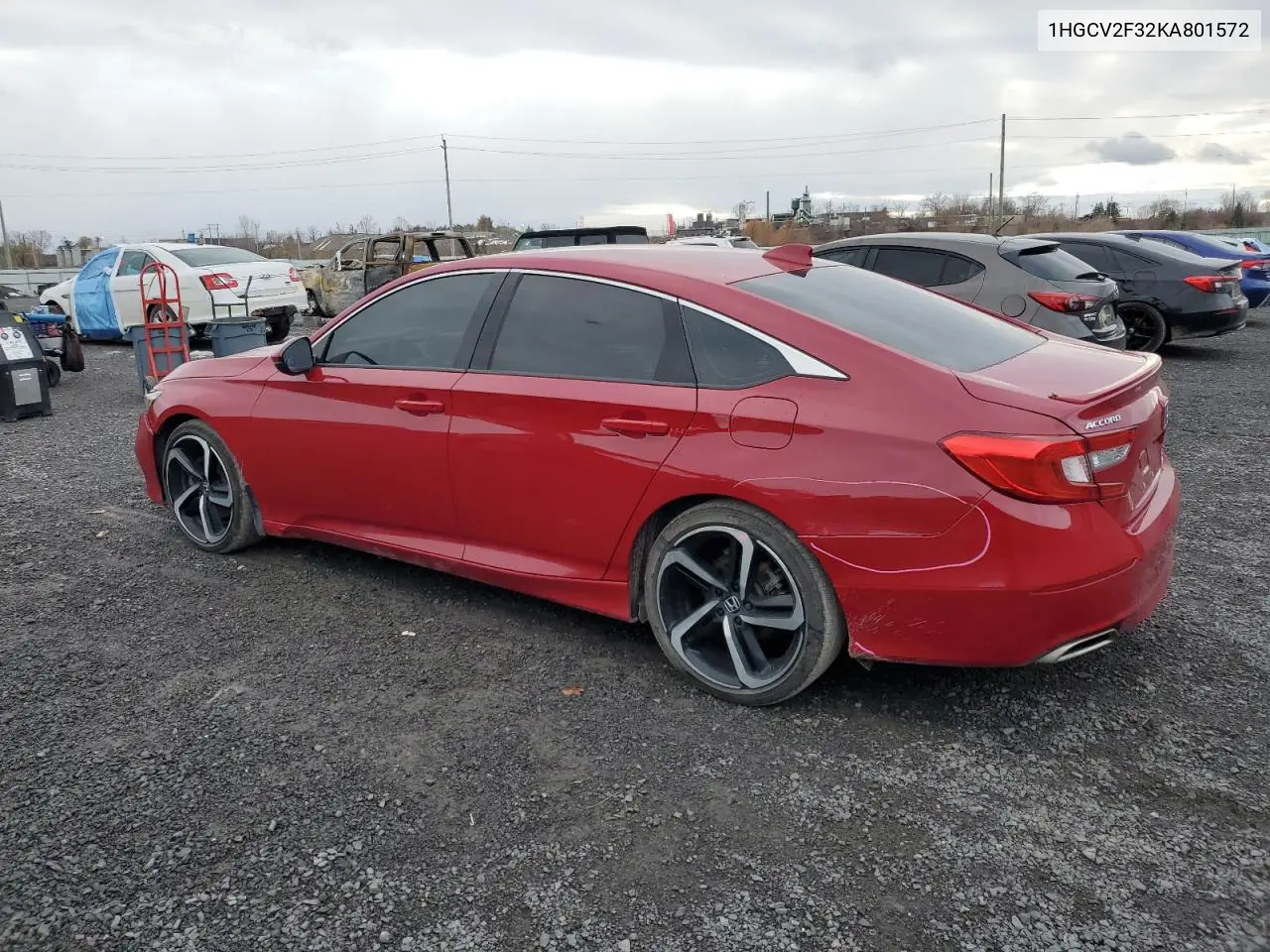 1HGCV2F32KA801572 2019 Honda Accord Sport