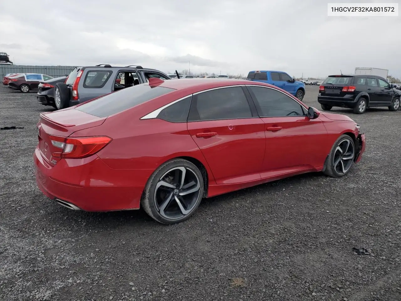 1HGCV2F32KA801572 2019 Honda Accord Sport