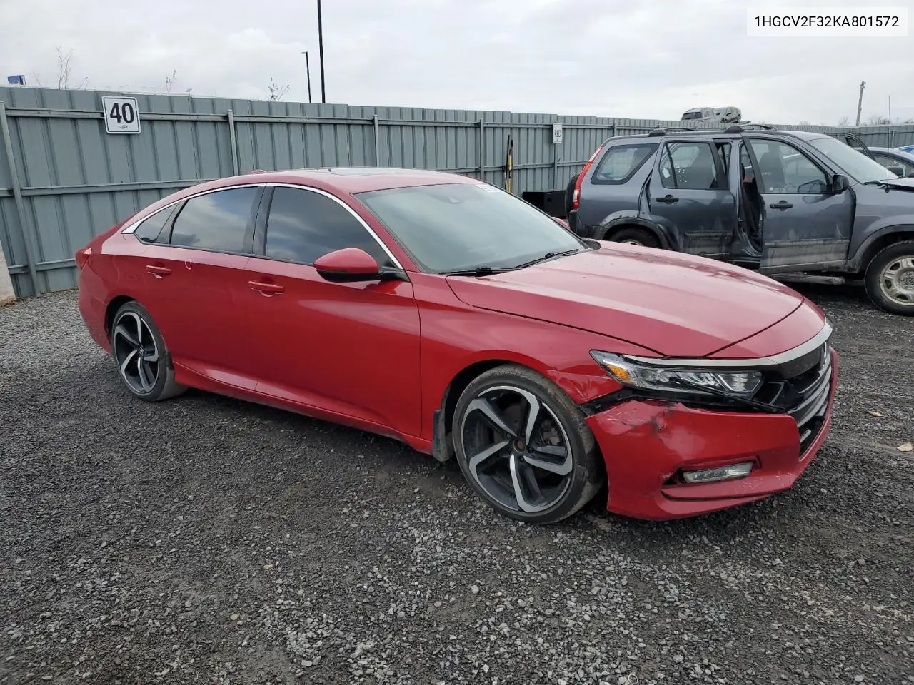 1HGCV2F32KA801572 2019 Honda Accord Sport