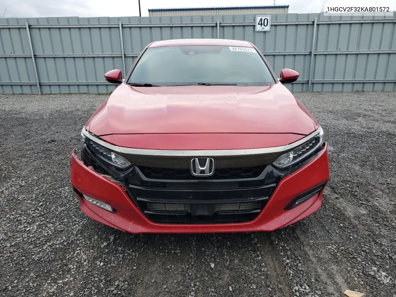 1HGCV2F32KA801572 2019 Honda Accord Sport