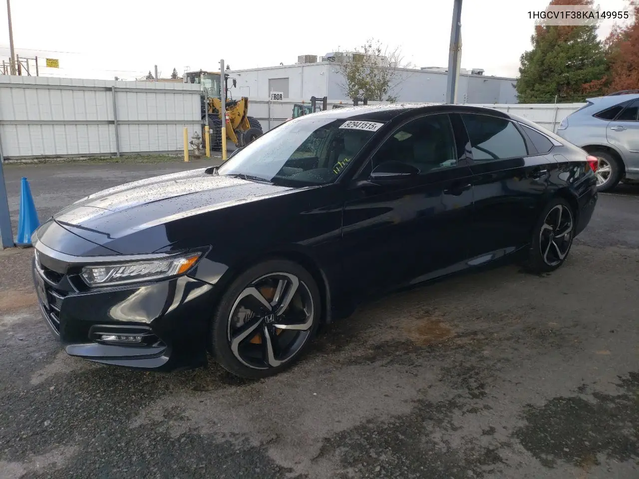 1HGCV1F38KA149955 2019 Honda Accord Sport