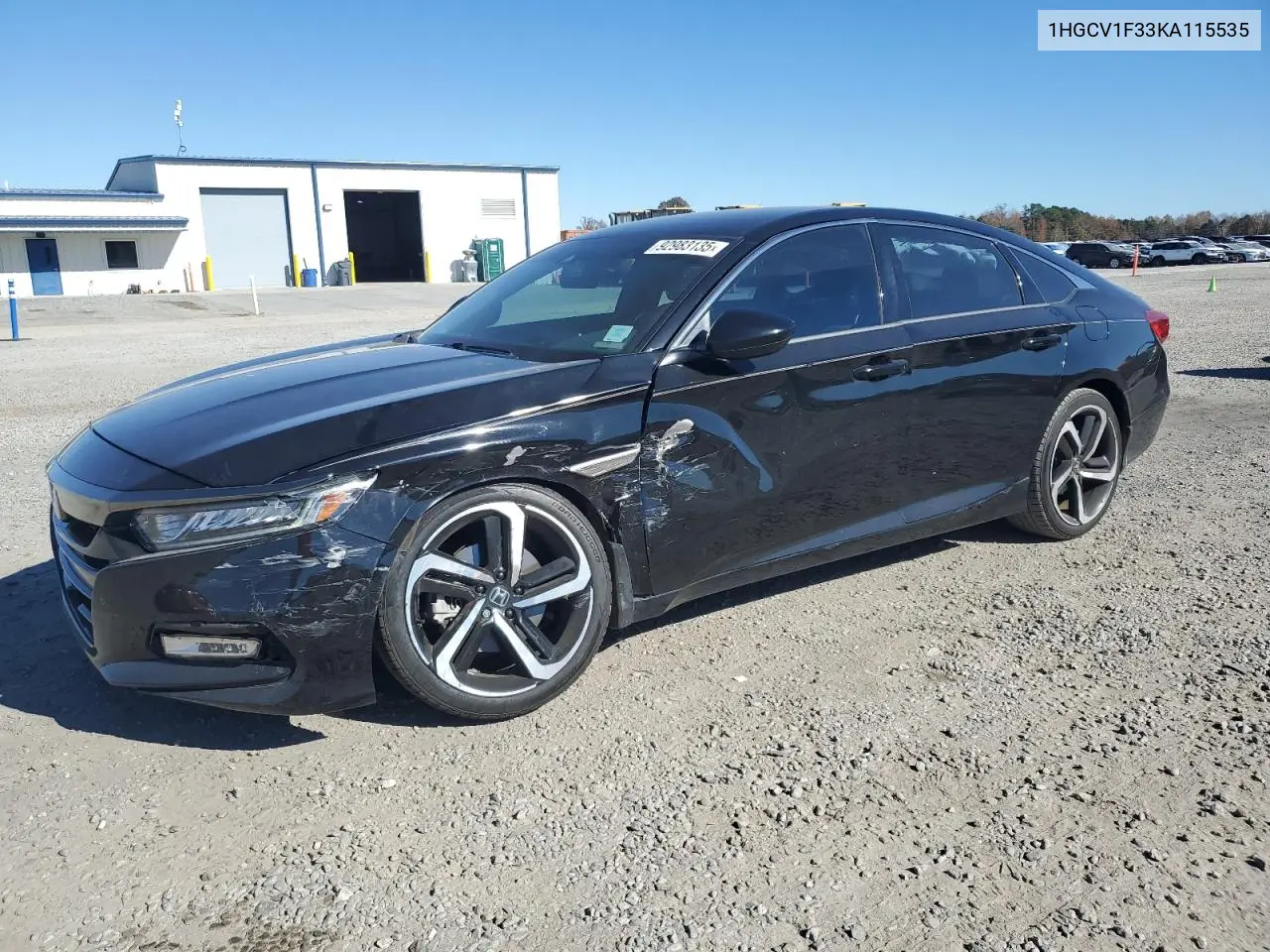 1HGCV1F33KA115535 2019 Honda Accord Sport