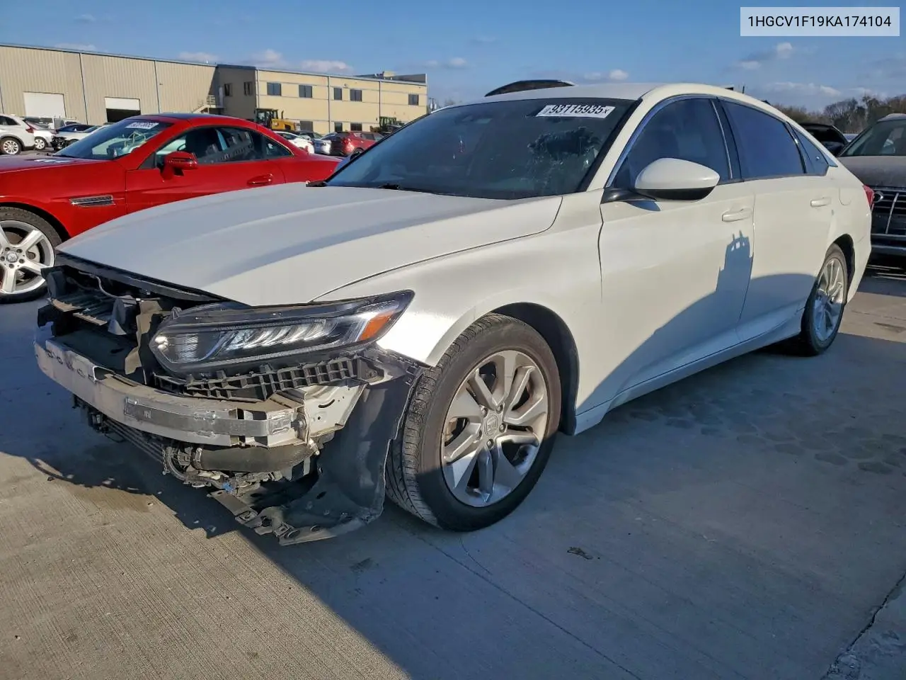 1HGCV1F19KA174104 2019 Honda Accord Lx