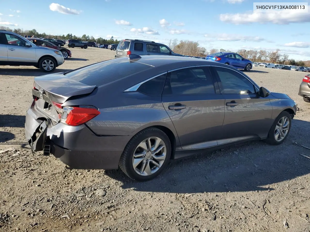 1HGCV1F13KA008113 2019 Honda Accord Lx