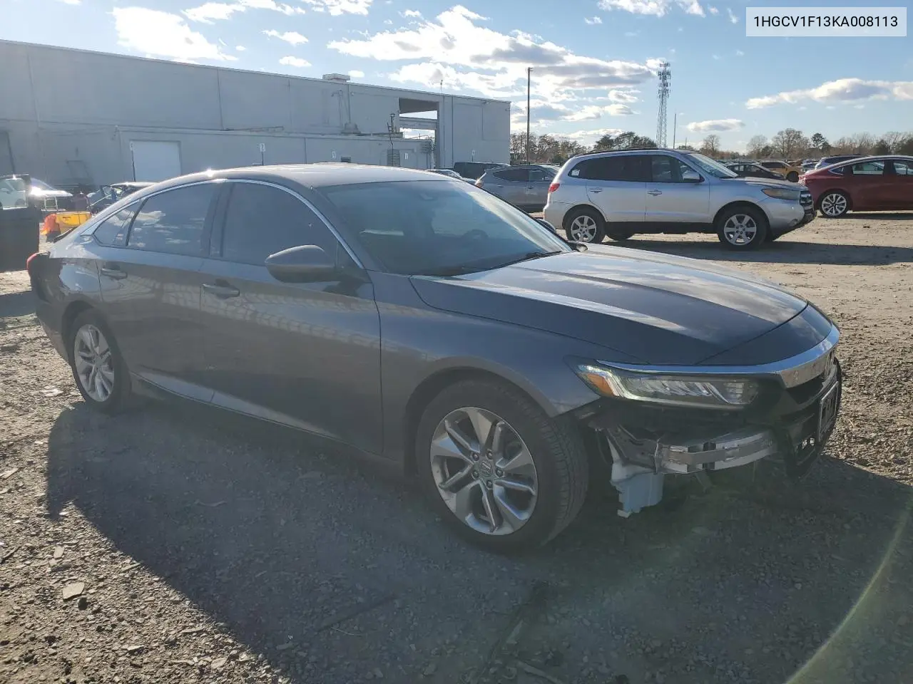 1HGCV1F13KA008113 2019 Honda Accord Lx