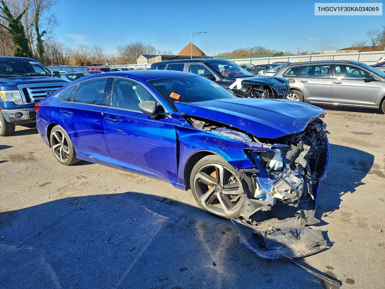 1HGCV1F30KA034069 2019 Honda Accord Sport