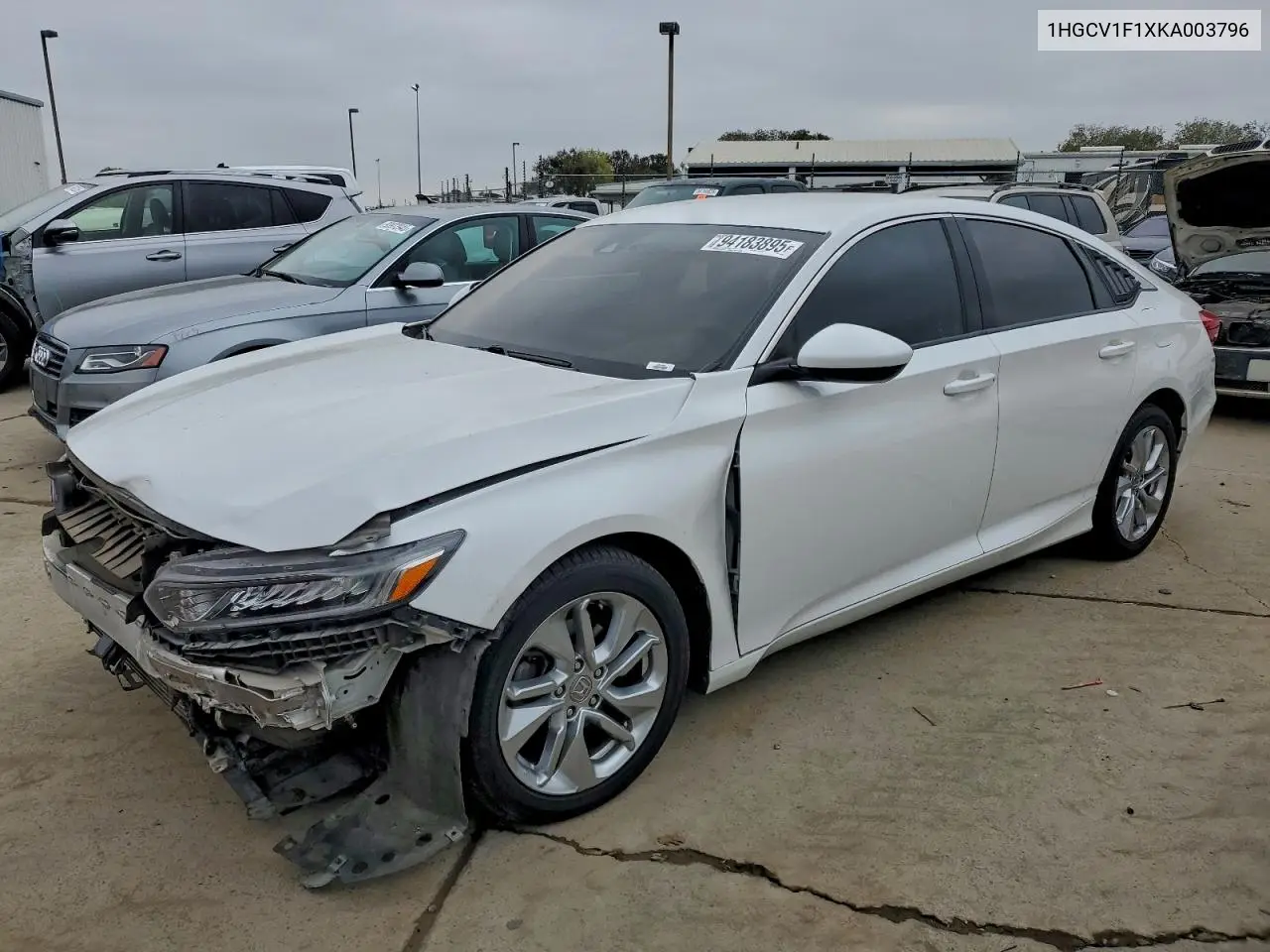 1HGCV1F1XKA003796 2019 Honda Accord Lx