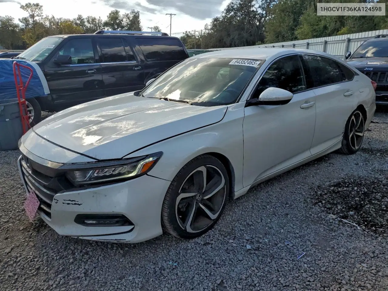 1HGCV1F36KA124598 2019 Honda Accord Sport