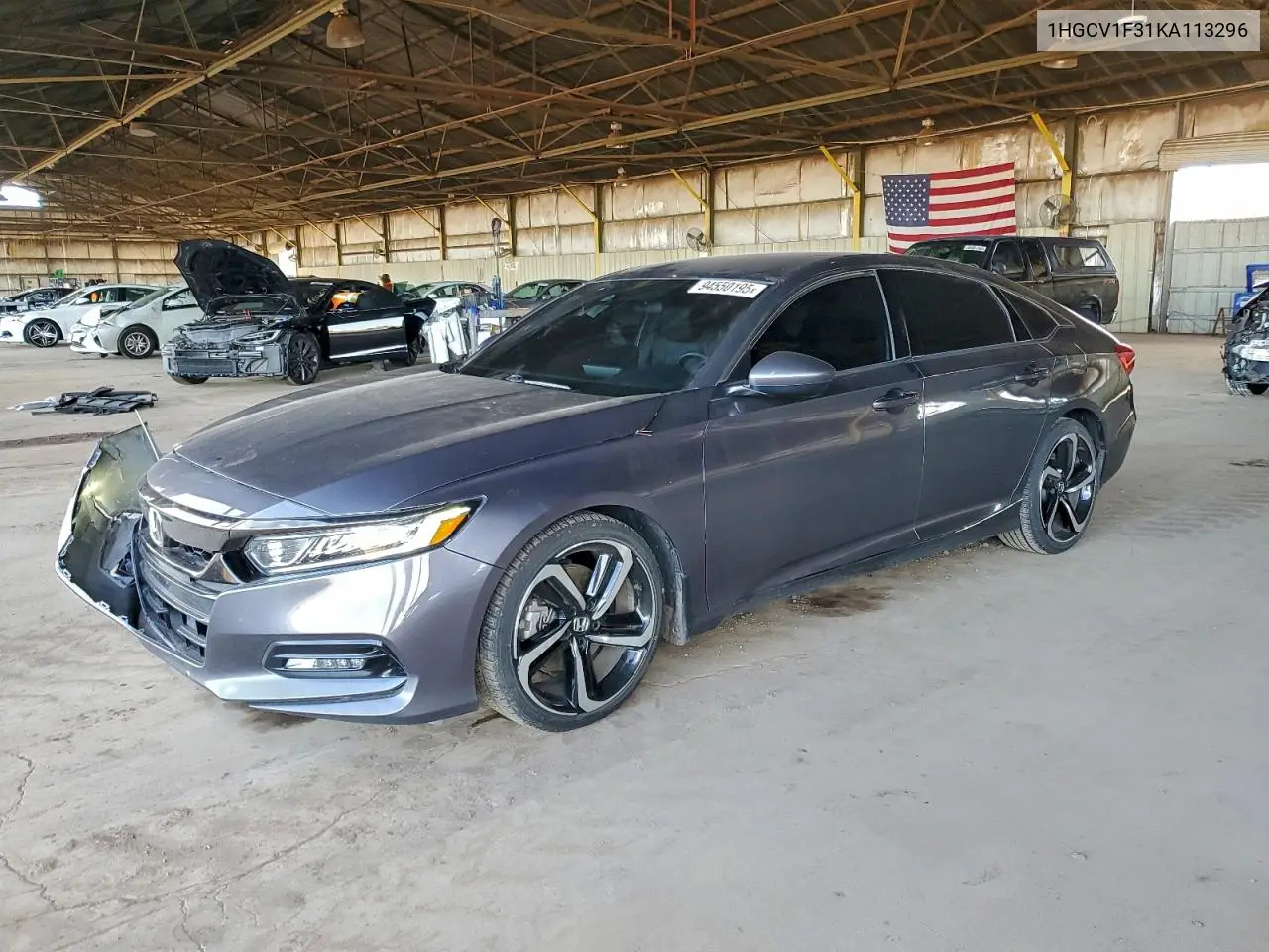 1HGCV1F31KA113296 2019 Honda Accord Sport