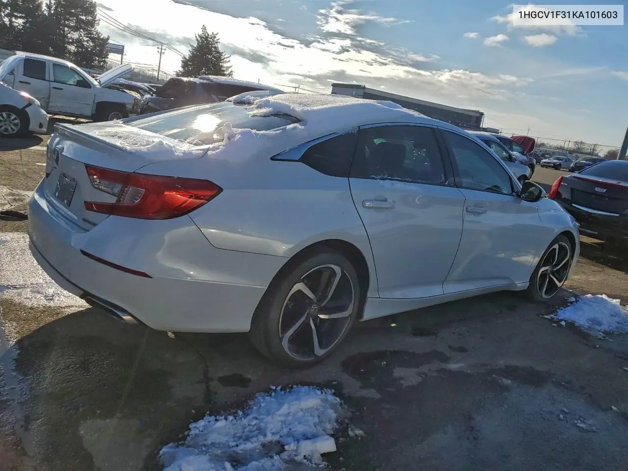 1HGCV1F31KA101603 2019 Honda Accord Sport