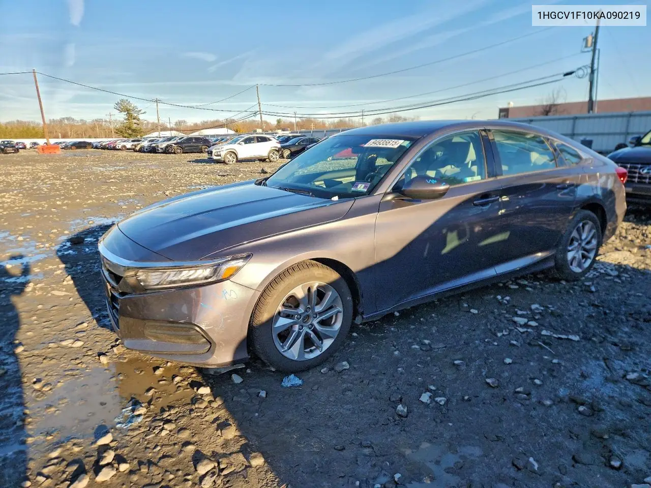 1HGCV1F10KA090219 2019 Honda Accord Lx