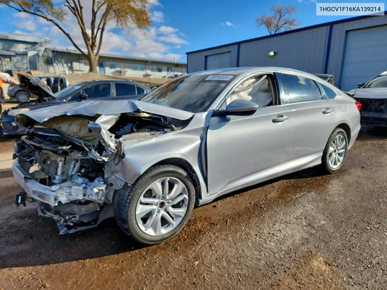 1HGCV1F16KA139214 2019 Honda Accord Lx