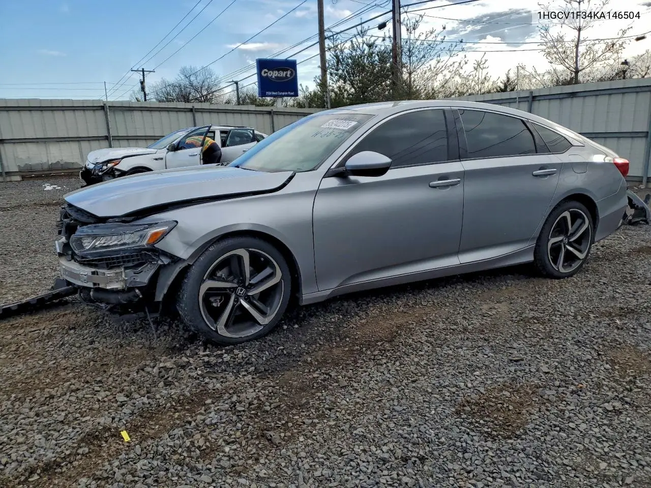1HGCV1F34KA146504 2019 Honda Accord Sport