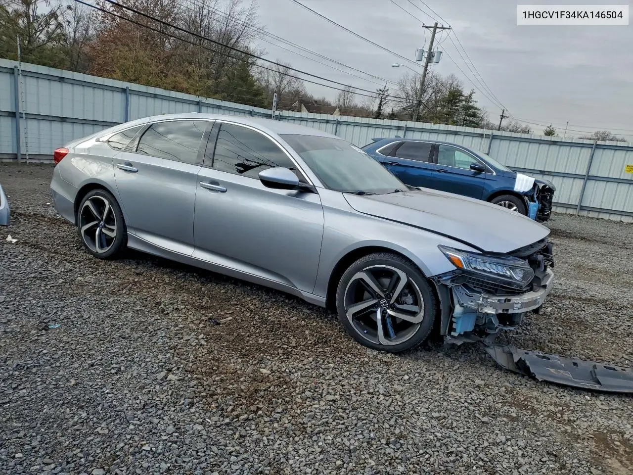 1HGCV1F34KA146504 2019 Honda Accord Sport
