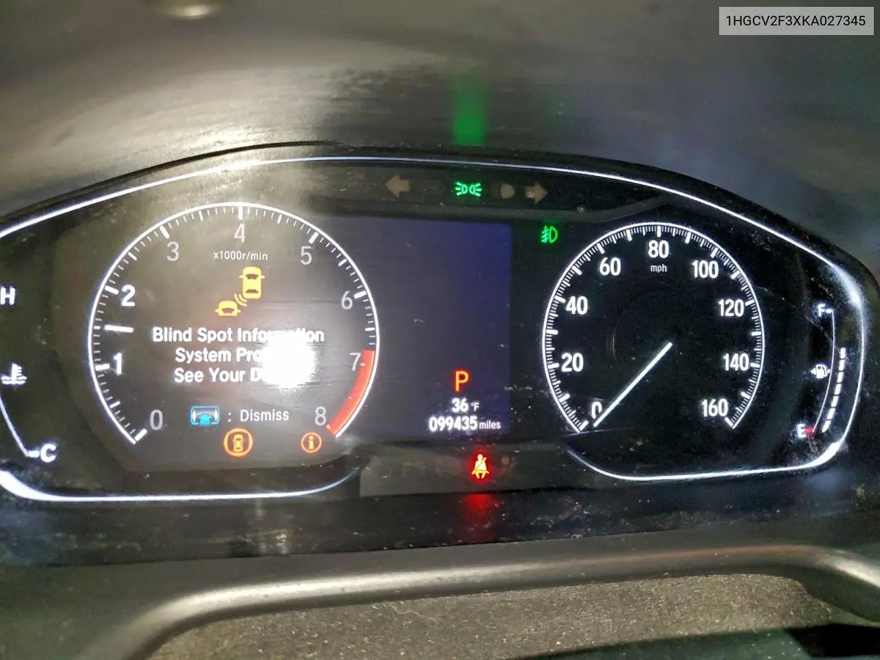 1HGCV2F3XKA027345 2019 Honda Accord Sport
