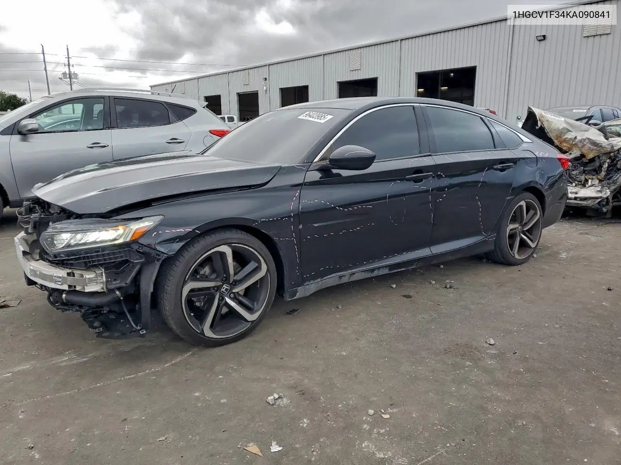 1HGCV1F34KA090841 2019 Honda Accord Sport