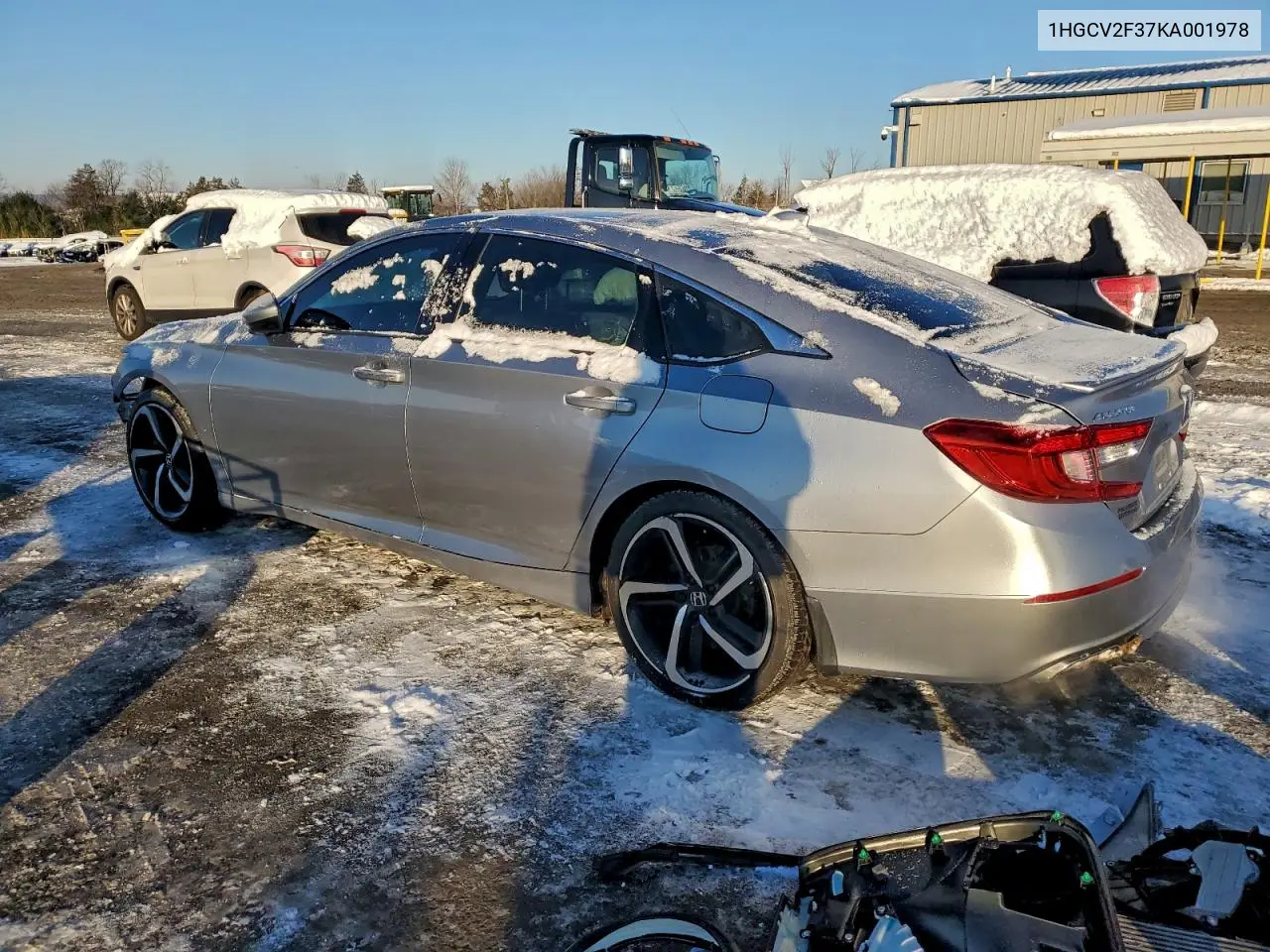 1HGCV2F37KA001978 2019 Honda Accord Sport