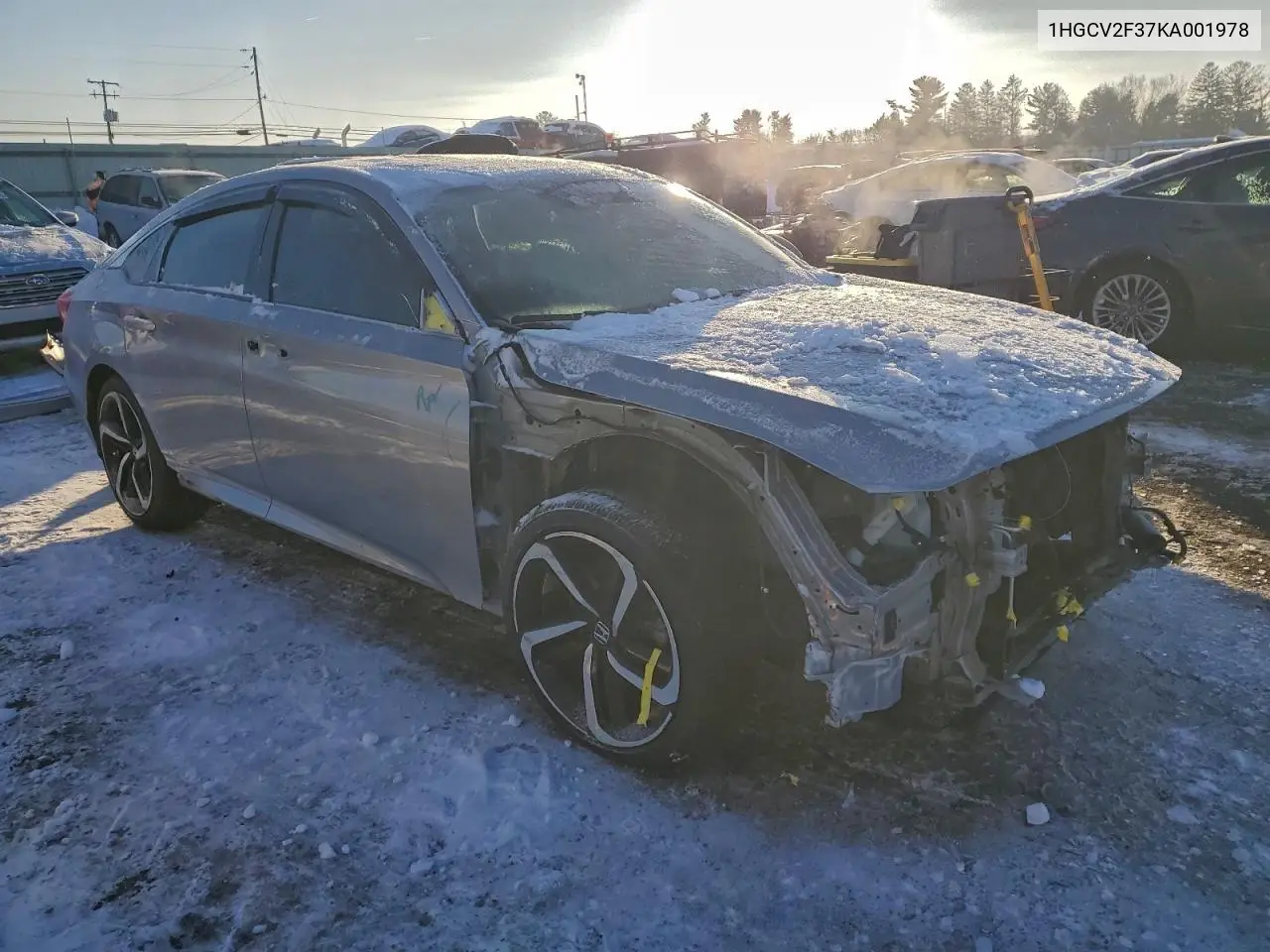 1HGCV2F37KA001978 2019 Honda Accord Sport