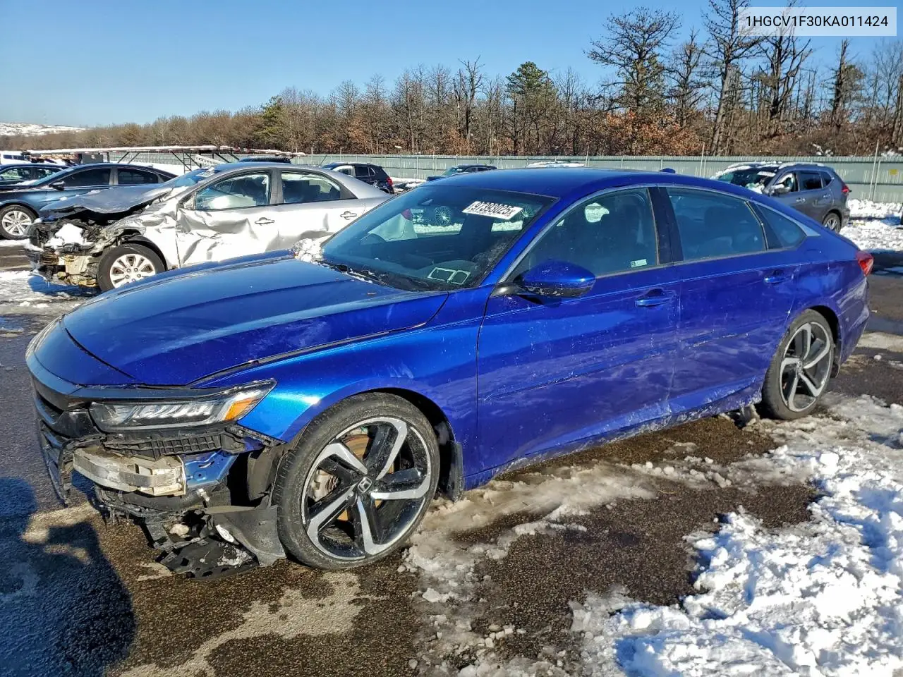 1HGCV1F30KA011424 2019 Honda Accord Sport