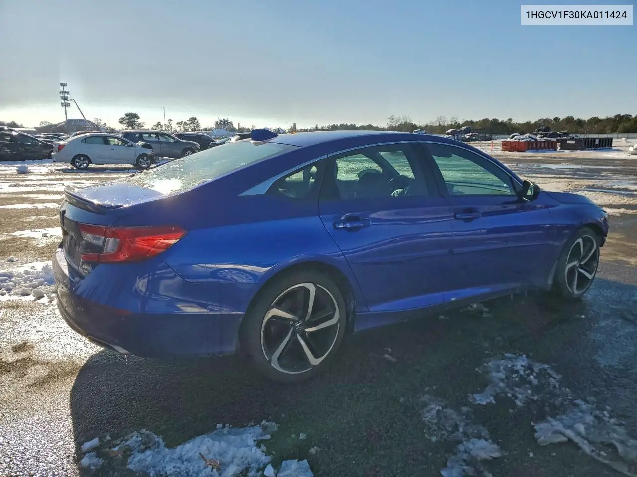 1HGCV1F30KA011424 2019 Honda Accord Sport